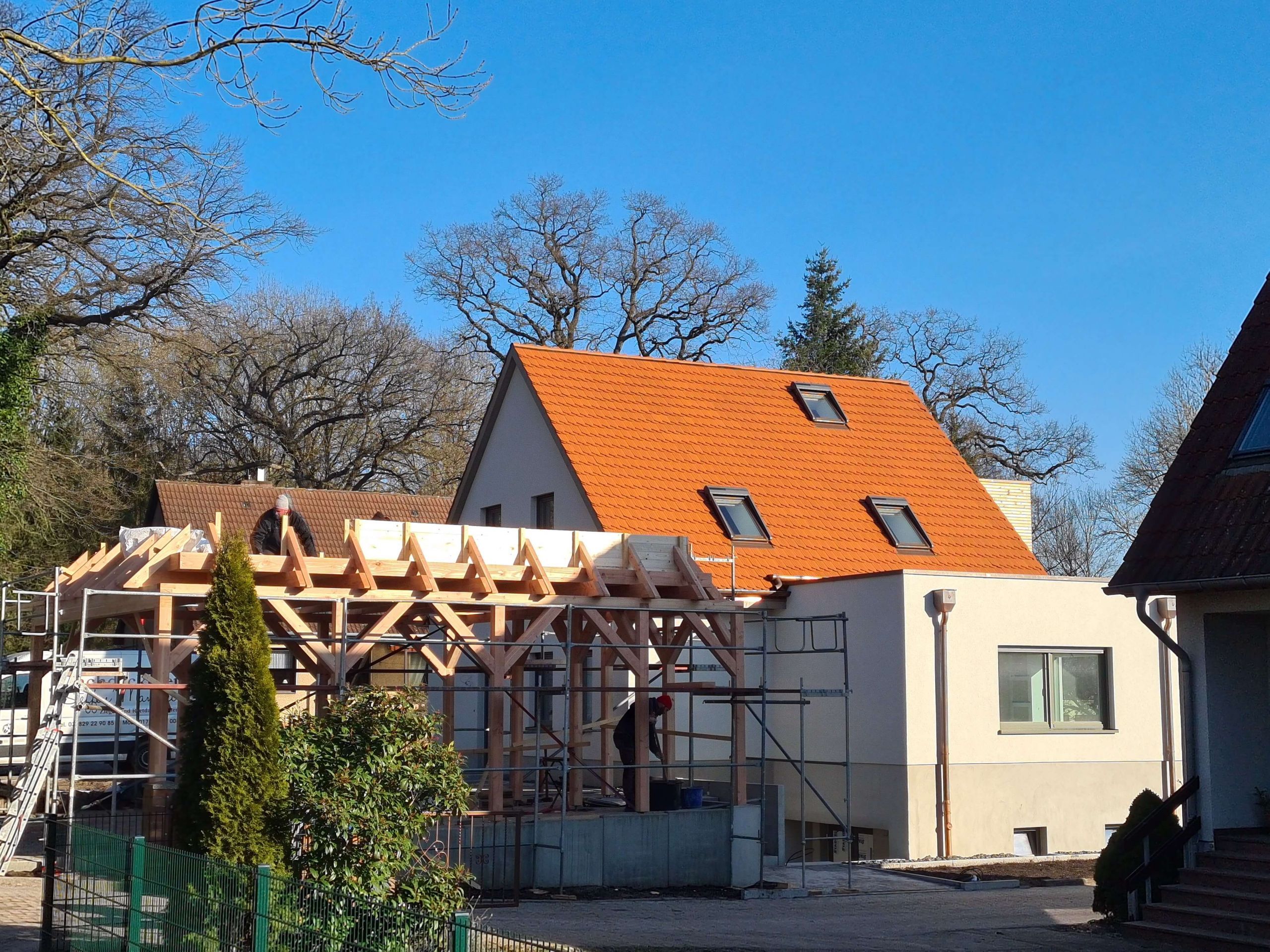 Holzstand Anbau